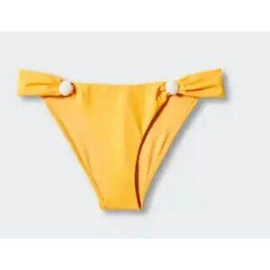 Mango X Simon Miller Classic Shell Bikini Swim Bottom Yellow Medium
